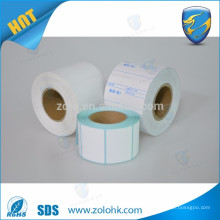 Top selling non adhesive 80gsm thermal paper roll adhesive blank thermal label 80mm for custom printing